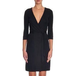DVF wrap dress in black